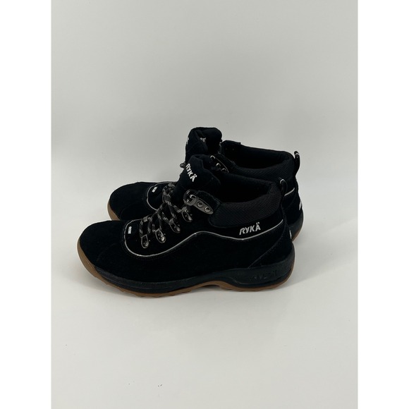 Ryka Terrain Boot Black Suede Leather Ankle Hiking Boots Women's Size 7M - Picture 6 of 6